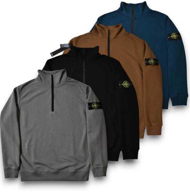 SALE! Зип свитшот STONE ISLAND. 1/3 зип стон айленд/кофта стоник. 1в1
