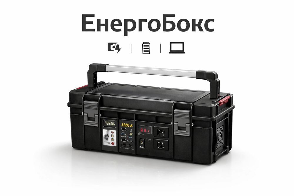 ЕнергоБокс Зарядна Станція з чистим синусом 1.2 1.8 кВт ecoflow blueti