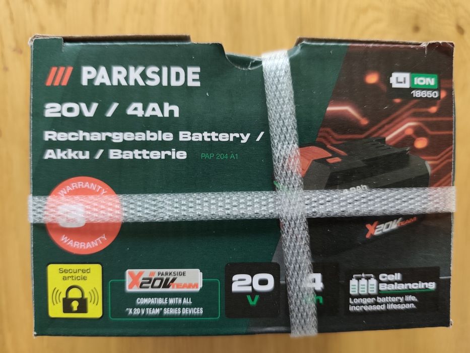 Nowa bateria Parkside 4ah z szybką ładowarką, 4.5A