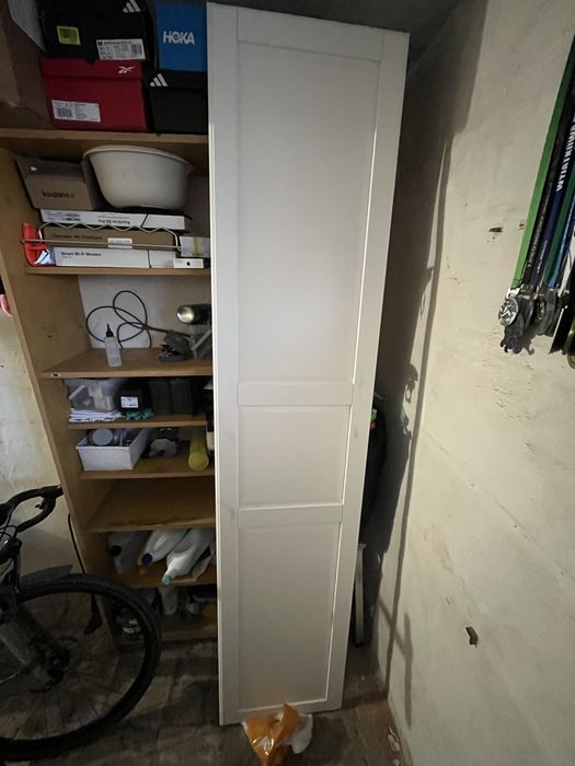 TYSSEDAL - Drzwi PAX, biały, 50x229 cm z lustrem i bez