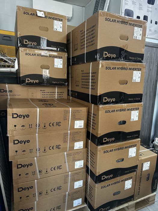Інвертори Deye sun-6k| АКБ Deye LiFePO4 pro-b та pro-с | Сонячні панелі | Кабель | Автоматика