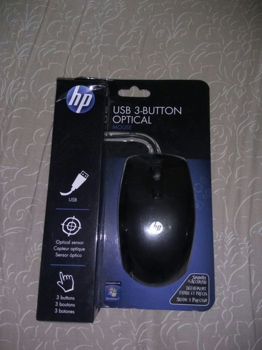Миша для комп'ютера (для лівої / правої руки) HP USB 3 Button Optical