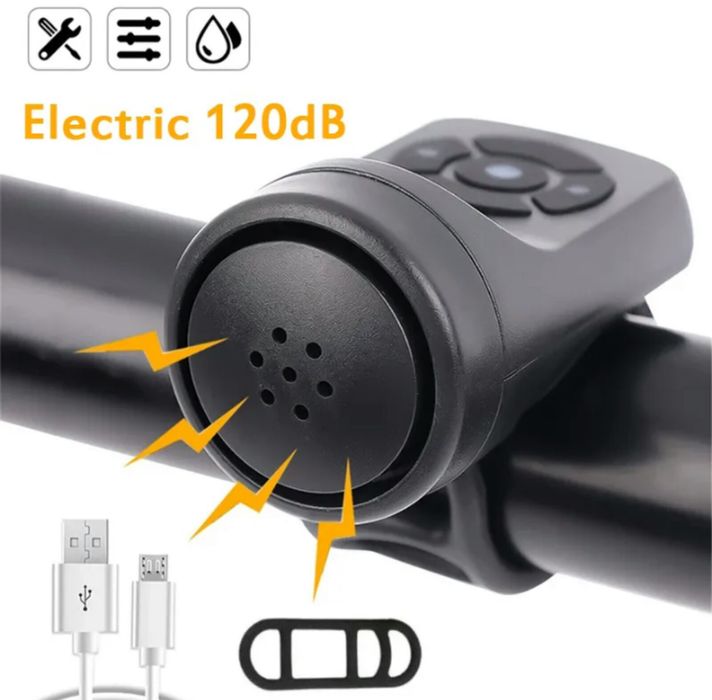 Велосипедный звонок гудок -сигнализация 2-в-1. цена 350.00