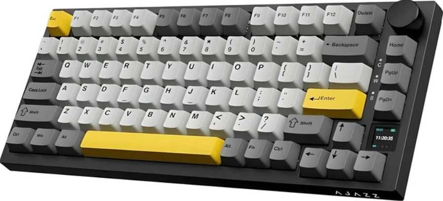 Клавіатура AJAZZ AK820 PRO Black-Yellow Ігрова Бездротова Механічна, RGB, Flying Fish Switch