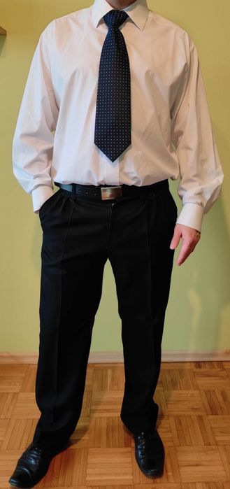 Garnitur męski czarny klasyczny 170cm