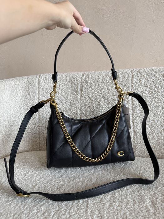 Сумка Coach Juliet Shoulder чорна/молочна