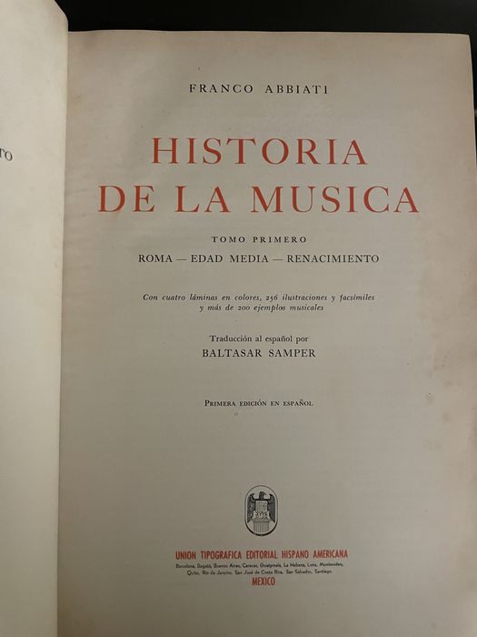 Historia da Musica de Franco Abbiati em 5 volumes