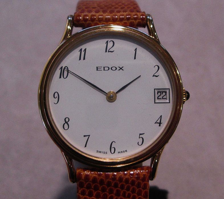 Antigo Relógio de Pulso EDOX c/ Mov. Mecânico - 1980 NOVO Stock Antigo