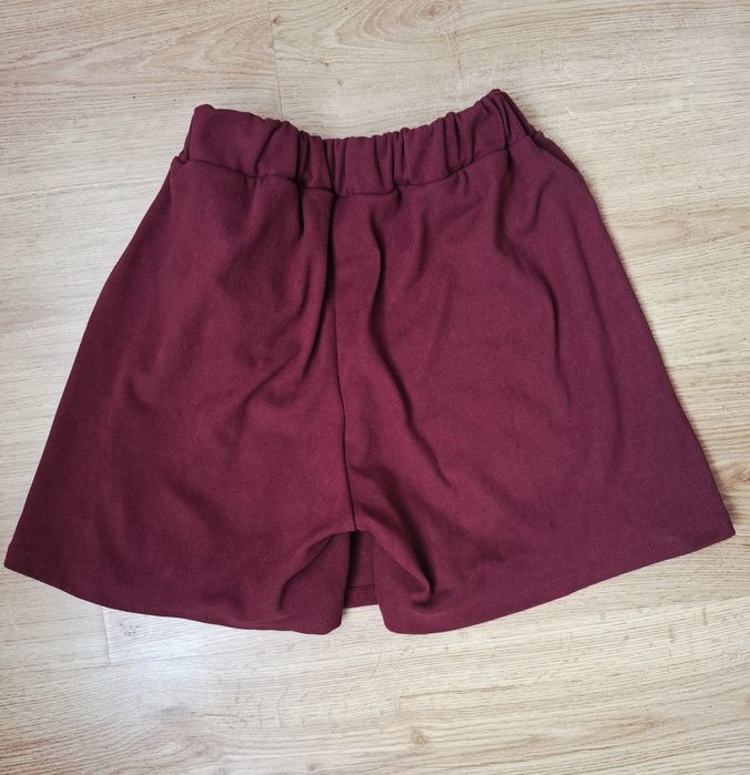 Spódniczka mini spódnica spodenki bordo wino burgund różą róże