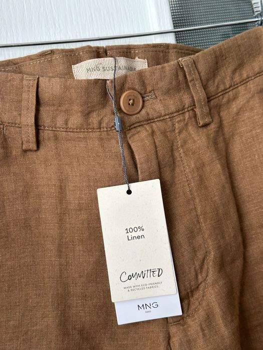 Чоловічі лляні шорти бермуди Mango