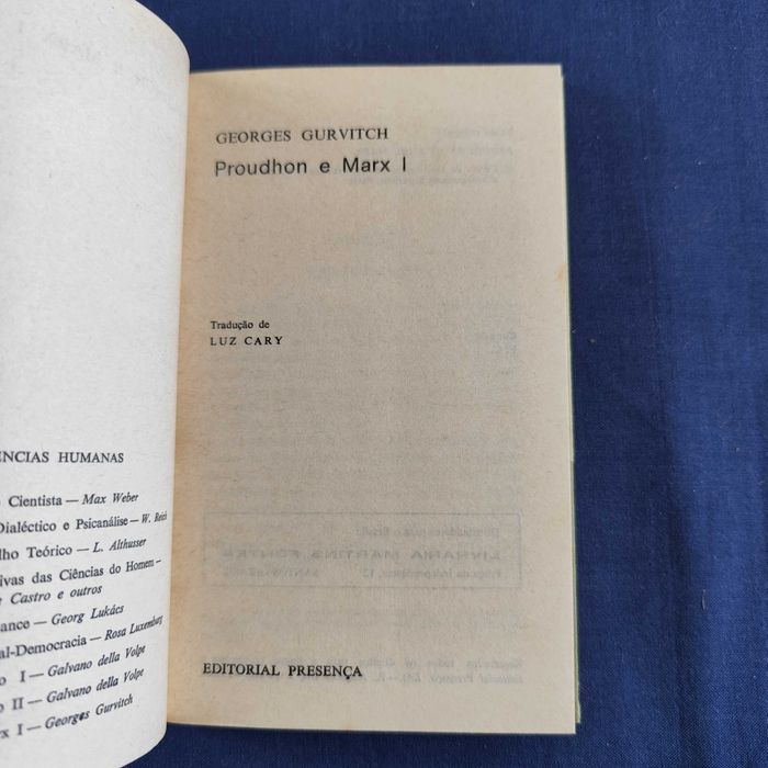 Georges Gurvitch - Proudhon e Marx