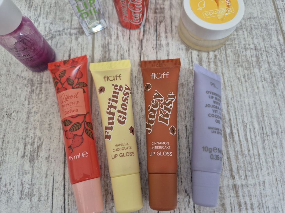 Fluff Lip gloss mask oil balsam pomadka 8 szt