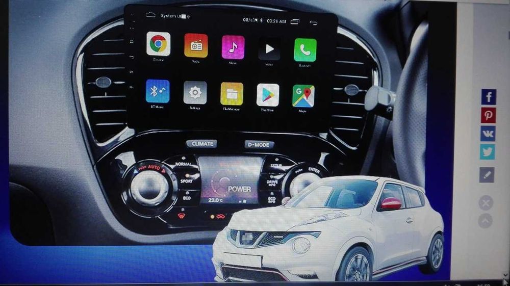Radio GPS nawigacja 3D dotyk KAMERA wi-fi android nissan JUKE 2010-