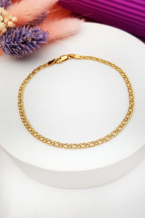 Złota bransoletka podwójna pancerka