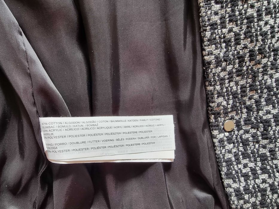 Mango Black and Gray Coat, Size XS64564139194369124