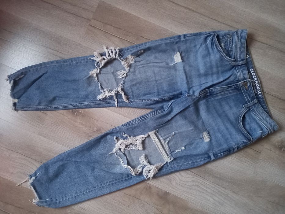 Spodnie jeans z rozdarciami roz 42 XL C&A ClockHouse