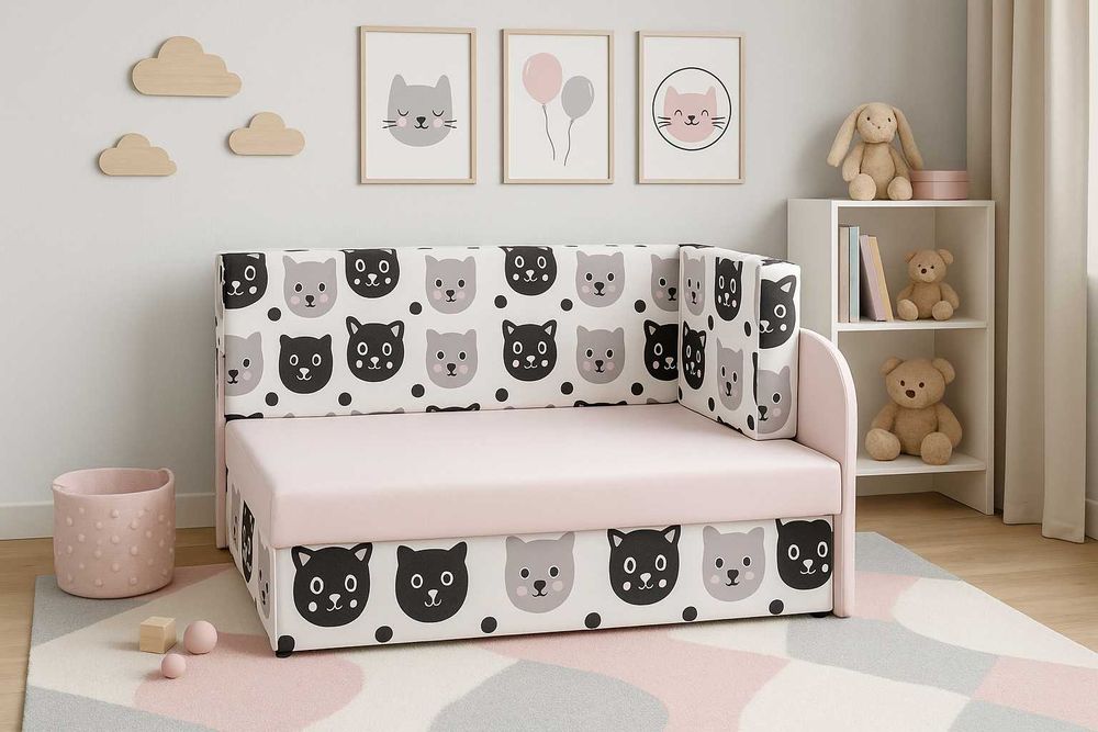 Narożnik dziecięcy, kubuś pojemnik na pościel, tapczanik, łóżko, sofa