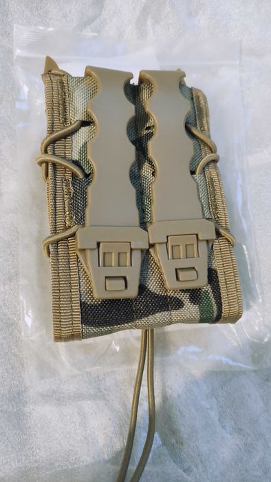 Ładownica MOLLE na 2 magazynki: 1 pistoletowy + 1 karabinowy MULTICAM
