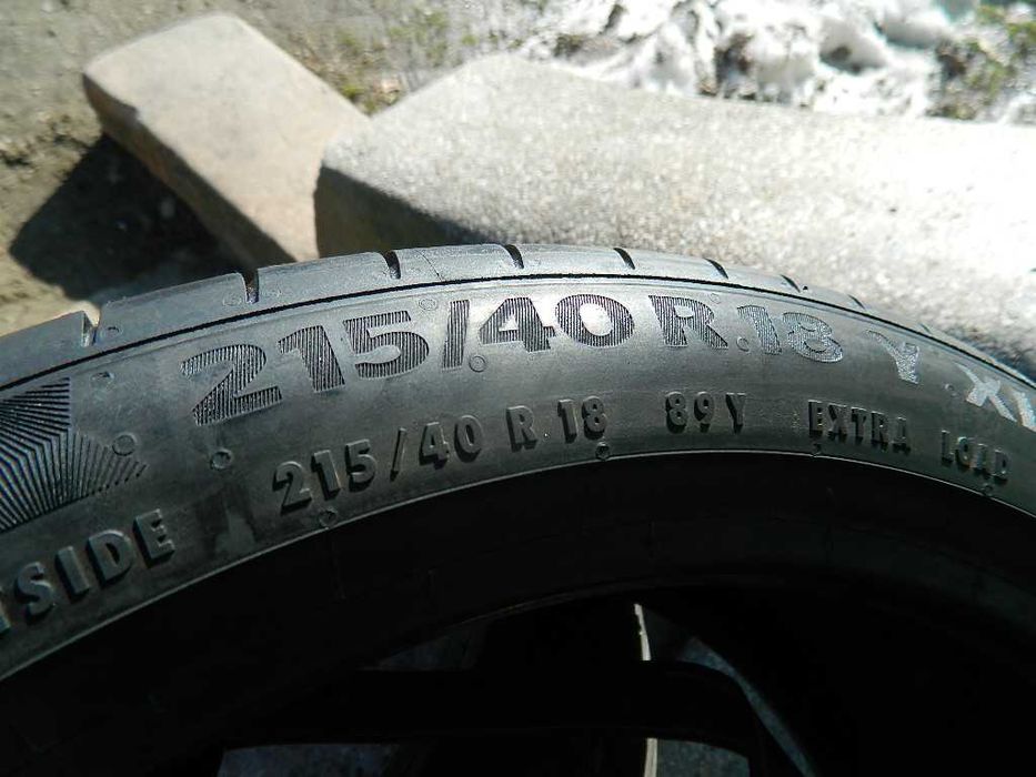 Шина колеса резина R18 215/40 Continental Premium Contact 6 2шт Літо