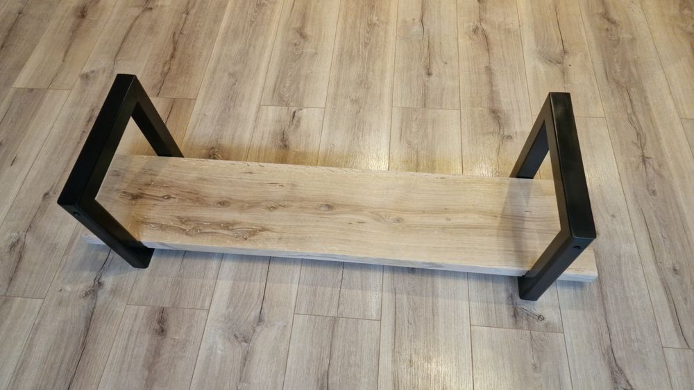 Solidna Półka Loft – Grube Drewno i Stal | 115 cm HAND-MADE