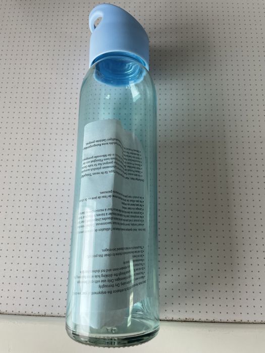 Garrada de vidro azul claro 500 ml nova