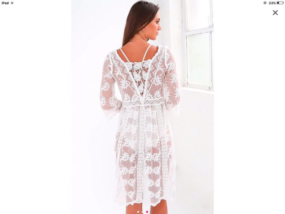 Vestidos/tunicas ou saidas praia-brancas/perolas trabalhadas-unidade