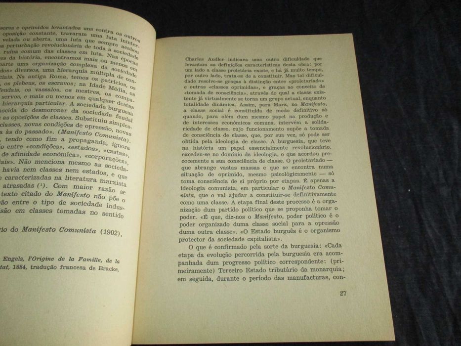 Livro As Classes Sociais Georges Gurvitch XX-XXI