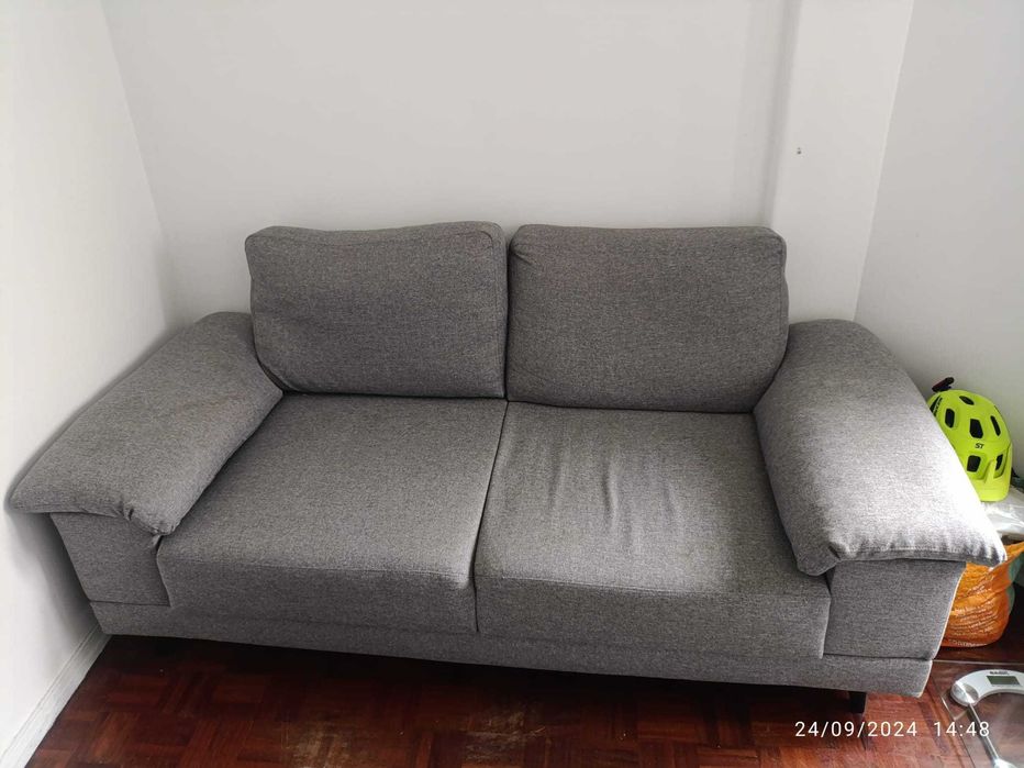 Sofá Sheldon 3 lugares cinza