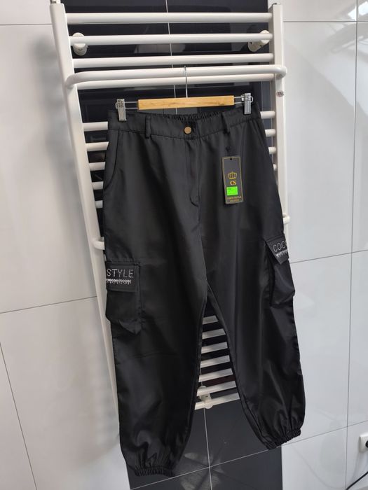 Czarne bojówki ortalionowe Coco Style Exclusive | nowe z metką | M/L
