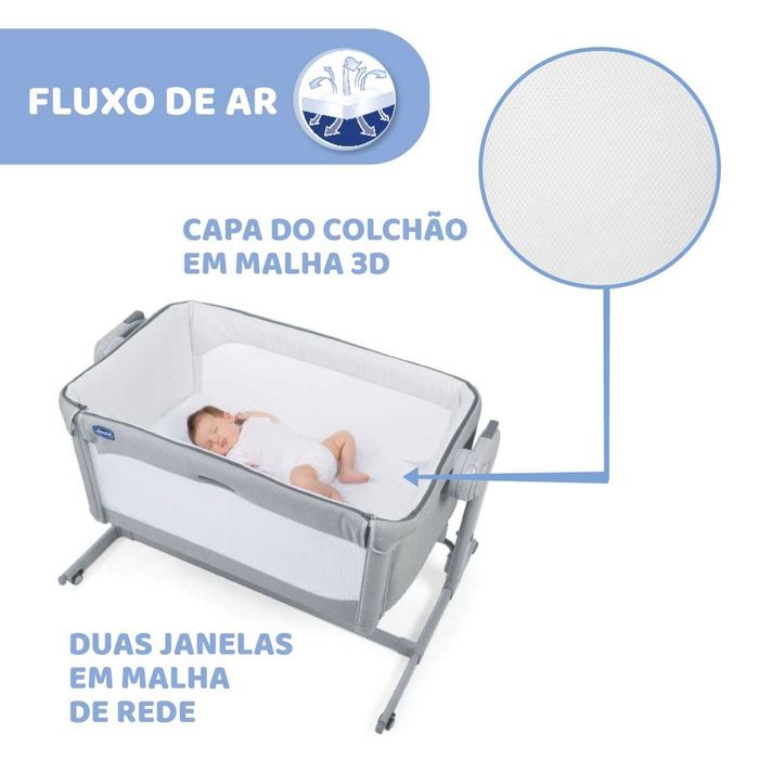 Berço Next 2 Me Magic White Snow Chicco