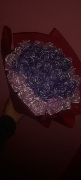 Букет з атласних стрічок