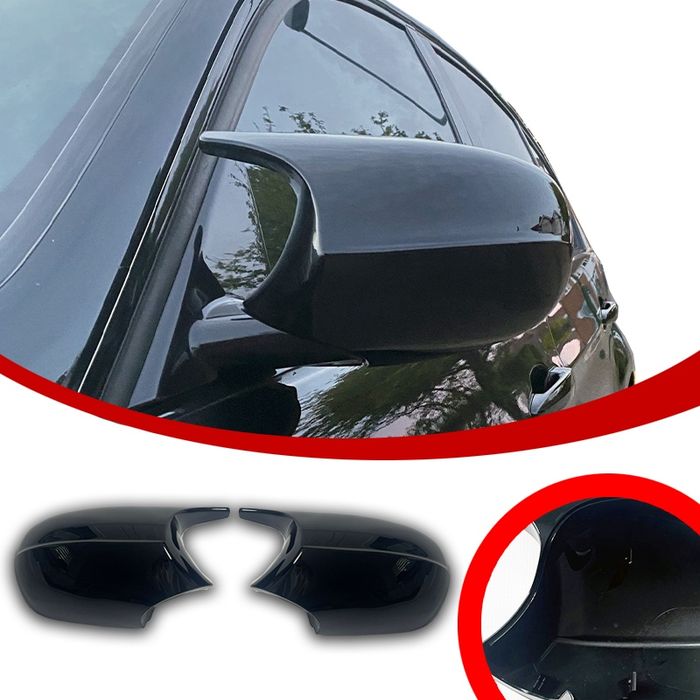 BMW OBUDOWY LUSTEREK E90 E91 E92 E93 E87 M3 Look Czarny Połysk