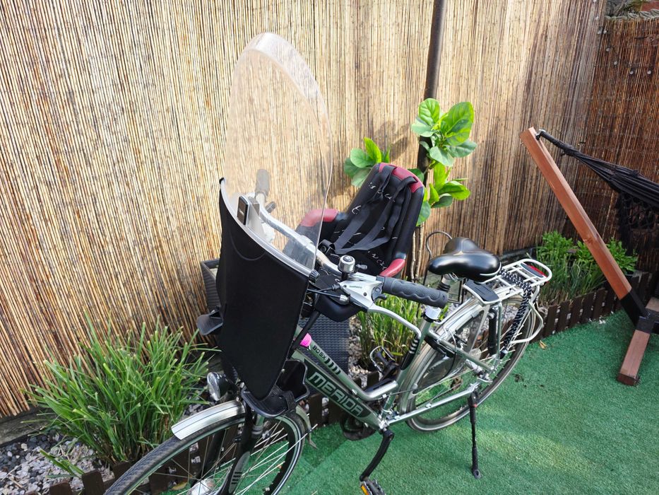 Fotelik rowerowy przedni Bobike Mini S + Szyba (Owiewka) | Zestaw