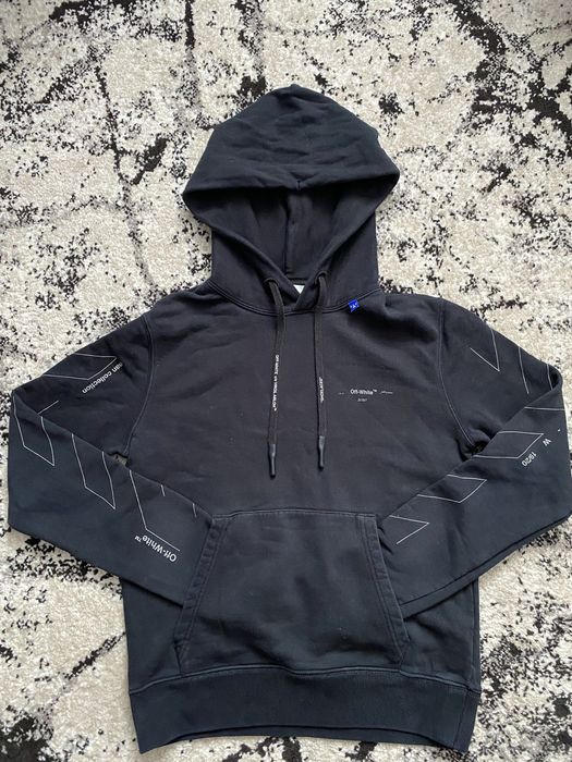 Худі офф вайт/Off-White Unfinished Arrows Hoodie Black возможен торг