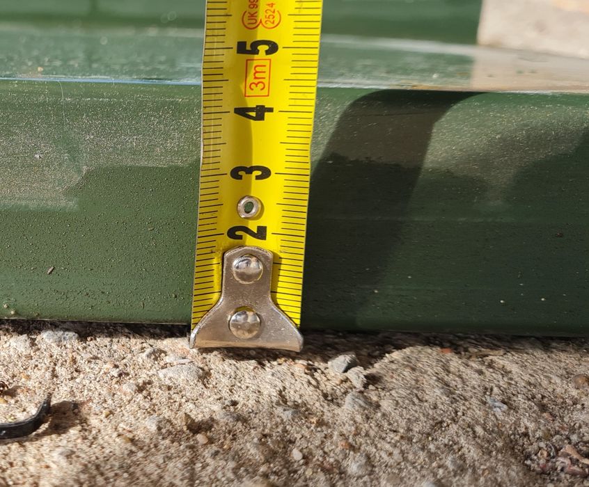 Parapety zewnętrzne stalowe zieleń butelkowa 7 sztuk