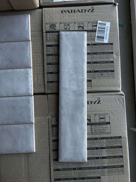 Płytki PARADYŻ Monpelli Ivory Mix Cegiełka Struktura Połysk 29,8x6,5 G1
