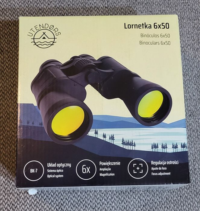 Nowa Lornetka 6×50 BK-7 Pokrowiec Smycz UTENDORS
