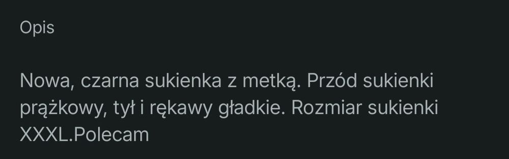 Sukienka damska,czarna