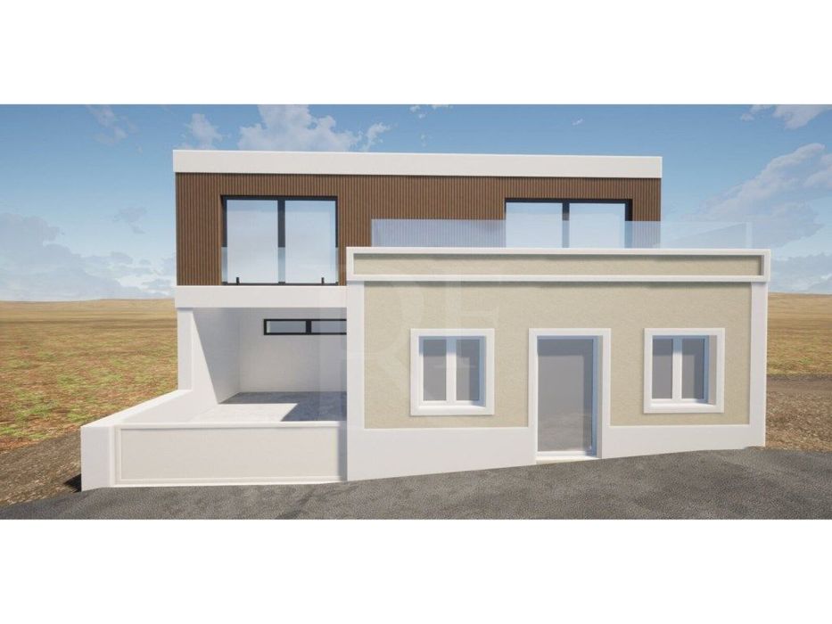 Moradia T3 com projeto aprovado e vista mar na Areia Branca