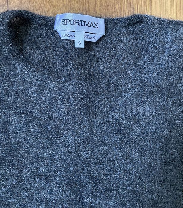 Sweter Sportmax szary, pudełkowy fason, XS, S