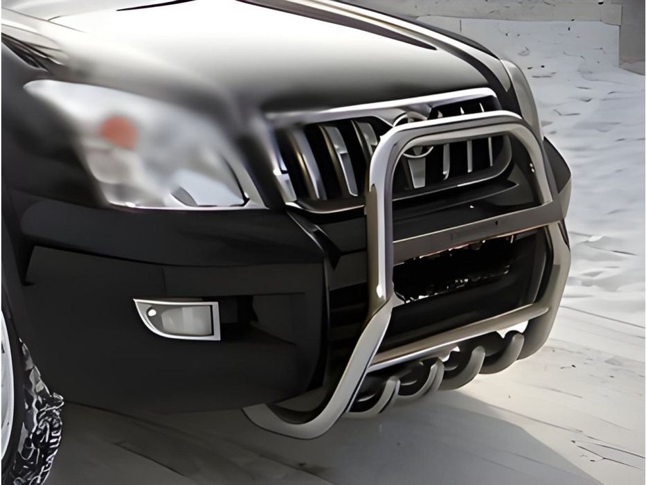 Toyota Land Cruiser Prado 120 2002-2009 рр. Кенгурятник високий (нерж)