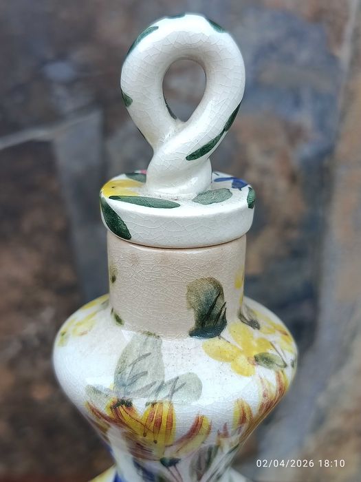 Garrafa de Cerâmica das Caldas da Rainha Sécla 20,5 cm