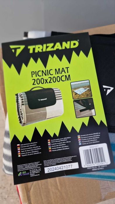 Великий туристичний водостійкий флісовий килимок Trizand 2 х 2м Ковдра