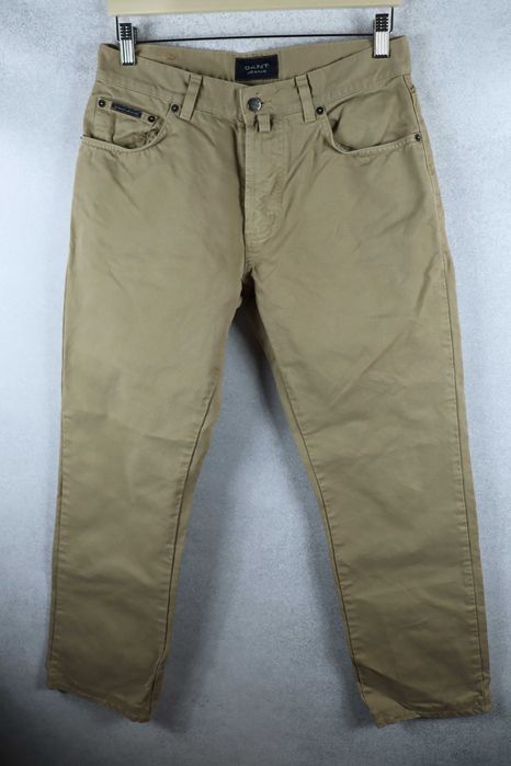 Gant męskie spodnie chino chinosy premium grubszy mocny materiał W31 L34