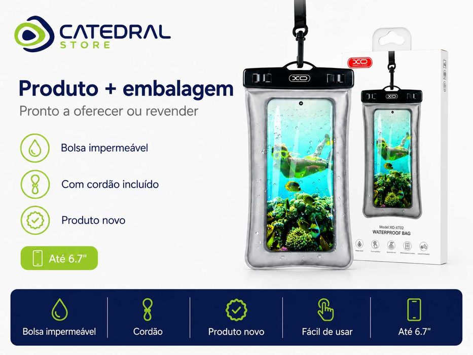 Capa Impermeável XO para Smartphone até 6.7"