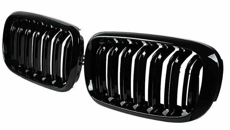 Grelhas frontais preto brilho dupla barra BMW série X5 F15 X6 F16