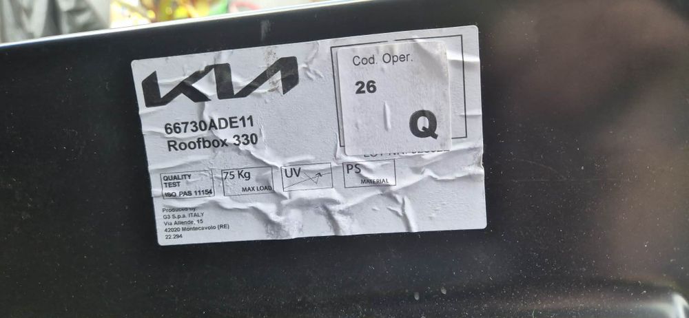 Box dachowy Kia / Bagażnik dachowy