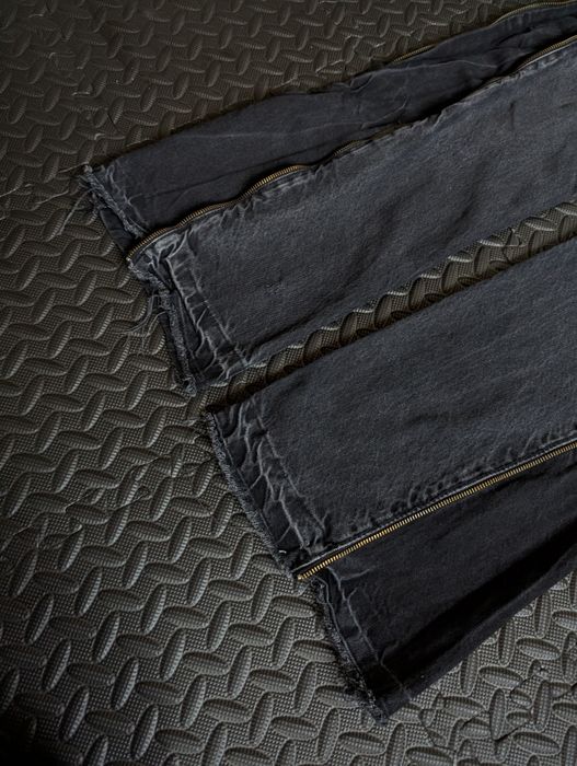 Zara flared zip jeans