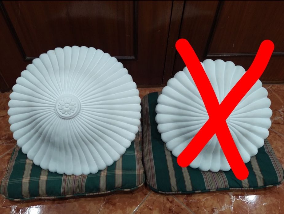 Candeeiro em gesso tecto decorativo casa quarto apartamento vivenda.