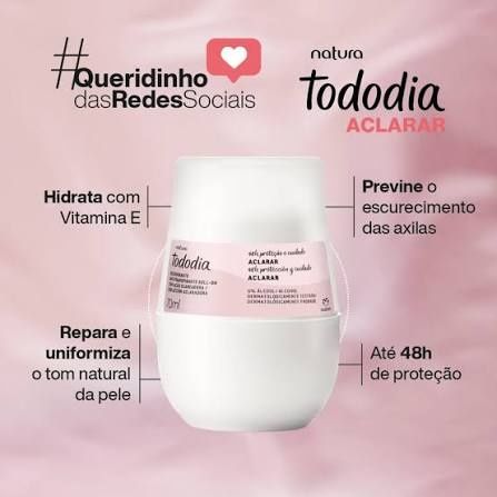 Desodorante Antitranspirante Roll-on Tododia Pele Uniforme
